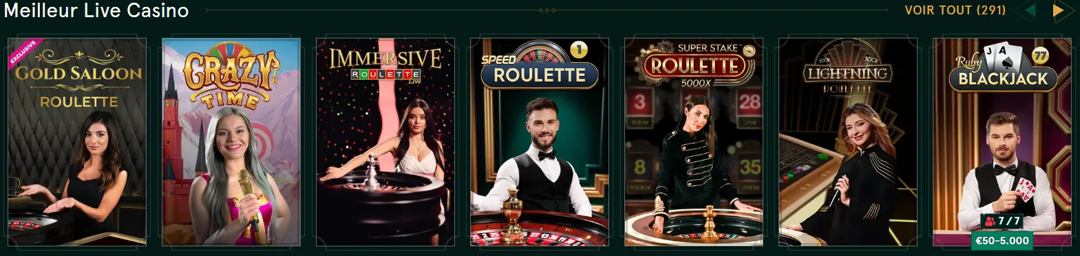 Casino en direct du Casinia Casino avec croupiers réels